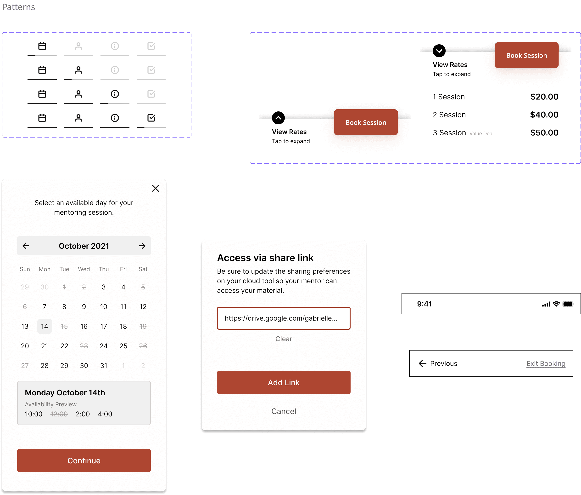 UI pattern library