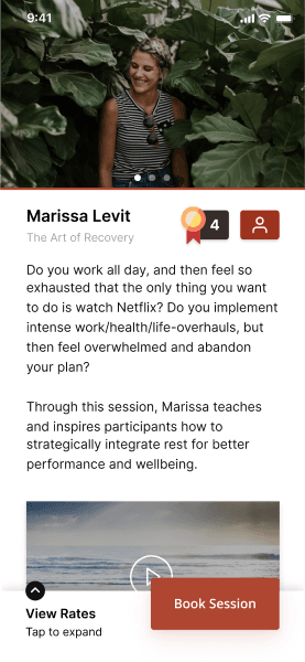 The redesigned mentor profile