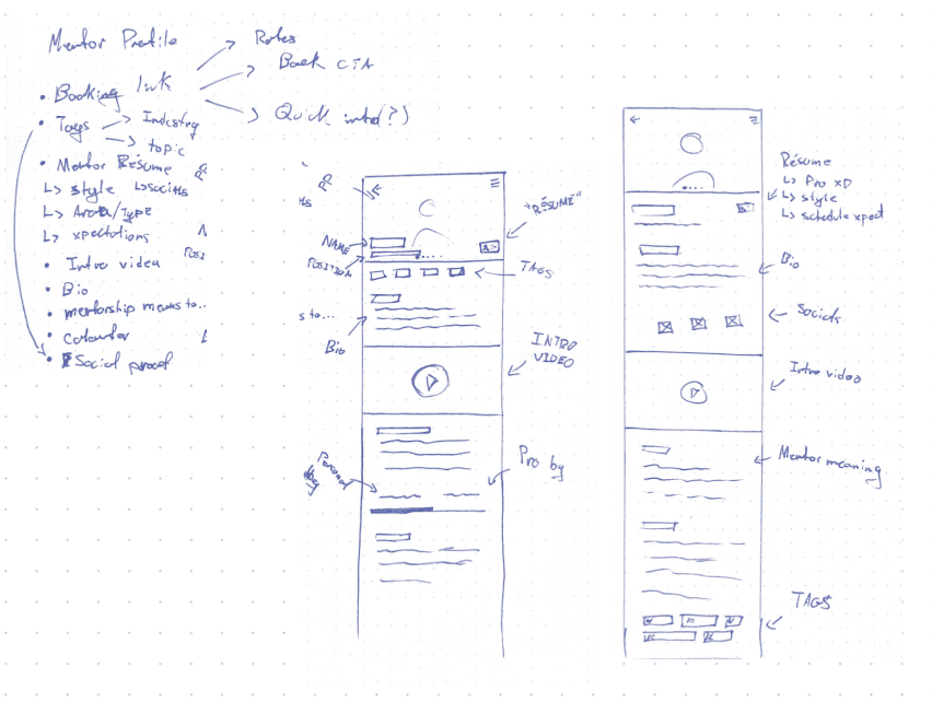 Mentor profile sketches