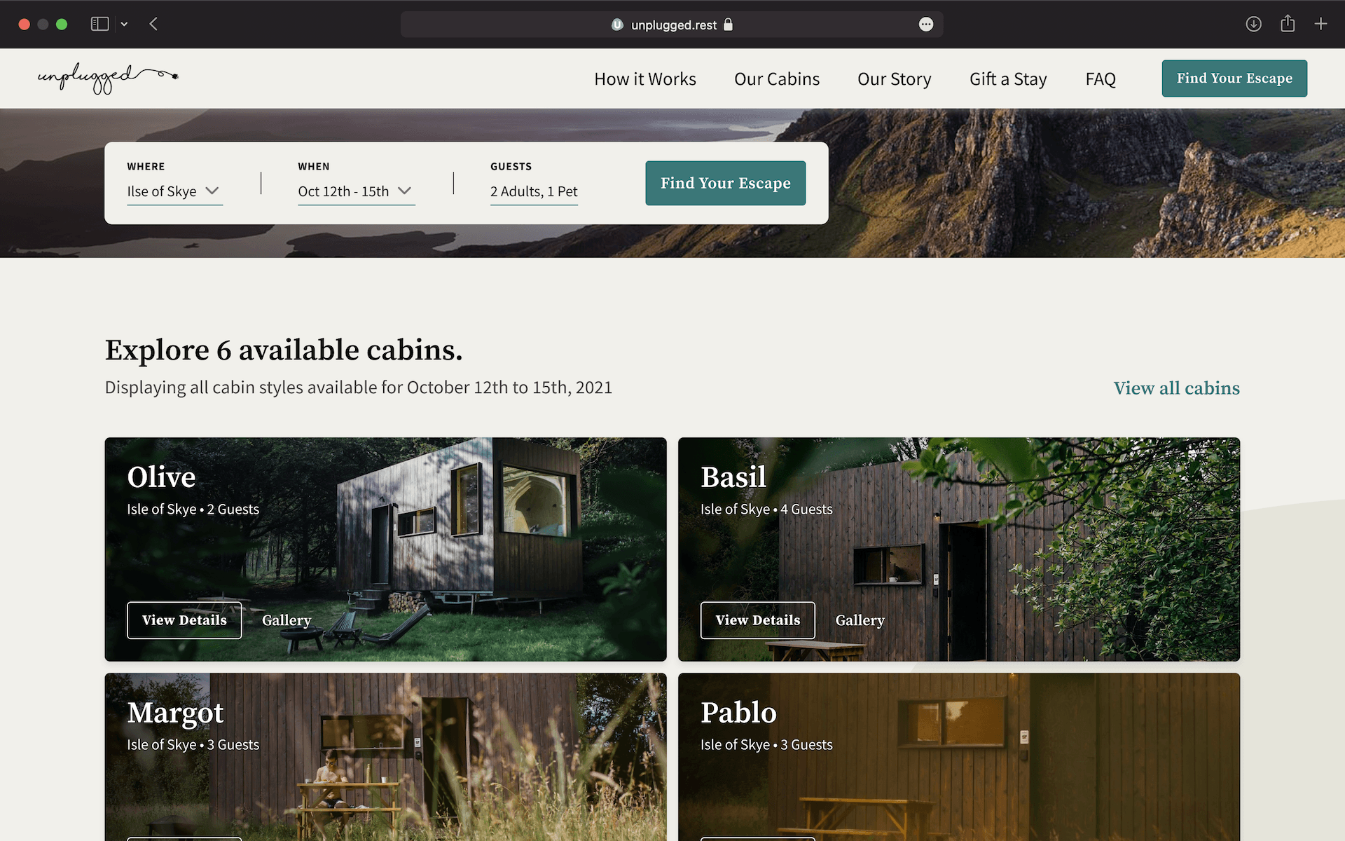 Desktop view of the redesigned search results screen